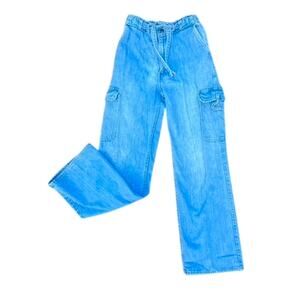 Vintage 80s Levi's Fresh Produce carrot tab cargo tie waist jeans size 31x32